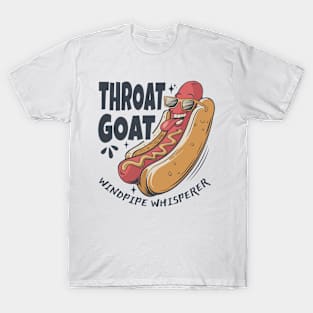 Throat Goat Windepipe Whisperer Funny Hotdog Adult Humorous T-Shirt